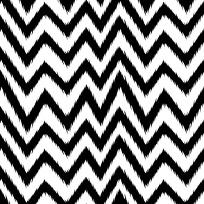 jagged chevron black and white