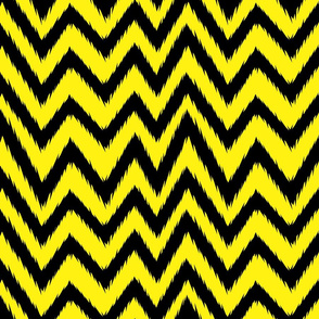 jagged chevron black and gold