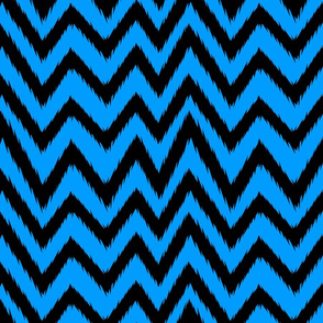 jagged chevron black and blue