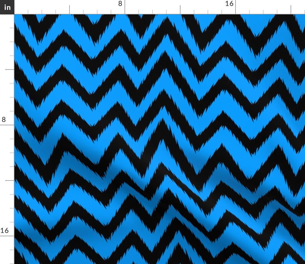 jagged chevron black and blue