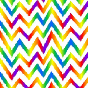 jagged chevron rainbow on white