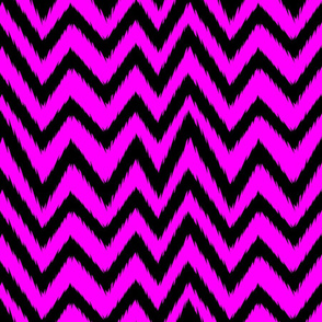 jagged chevron black and pink