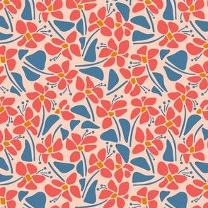 Abstract flowers red orig