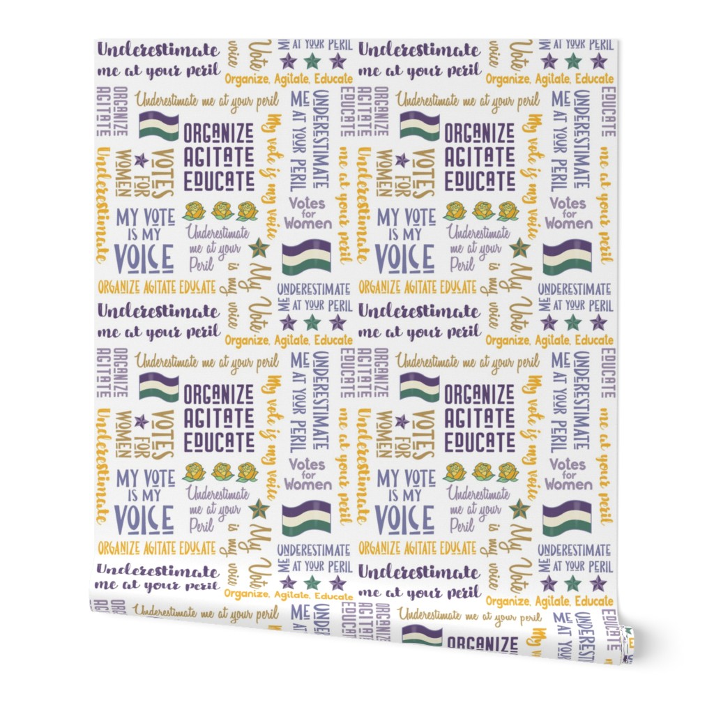 Women's Suffrage Typography Design Smaller Scale © Jennifer Garrett