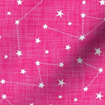 hot pink linen constellations