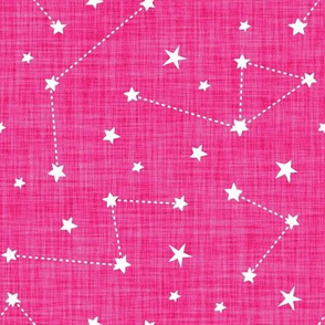 hot pink linen constellations