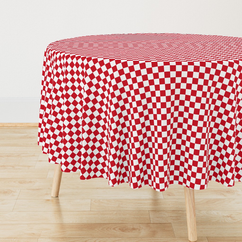 Classic Red and White Checkers