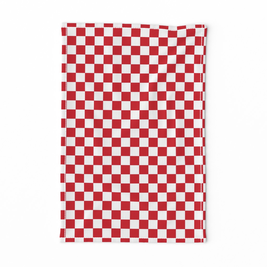 Classic Red and White Checkers