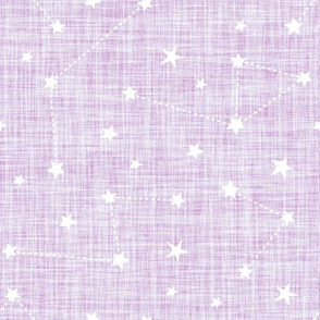 white lilac linen constellations