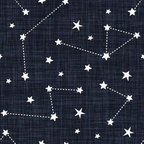 midnight blue linen constellations