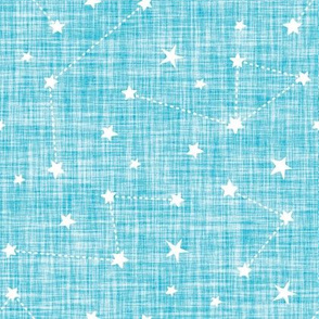 turquoise blue linen constellations