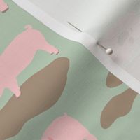 Country Pigs, Sage Green