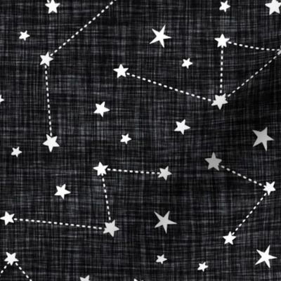 dark charcoal linen constellations