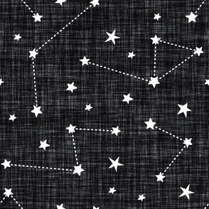 dark charcoal linen constellations