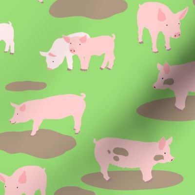 Country Pigs, Spring Green