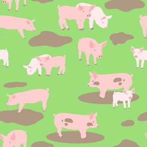 Country Pigs, Spring Green