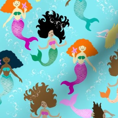 Mermaids on Aqua