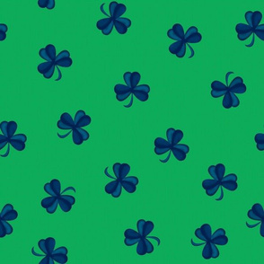 Sweet Shamrocks Navy On Bright Green