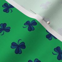 Sweet Shamrocks Navy On Bright Green Small