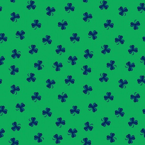 Sweet Shamrocks Navy On Bright Green Small