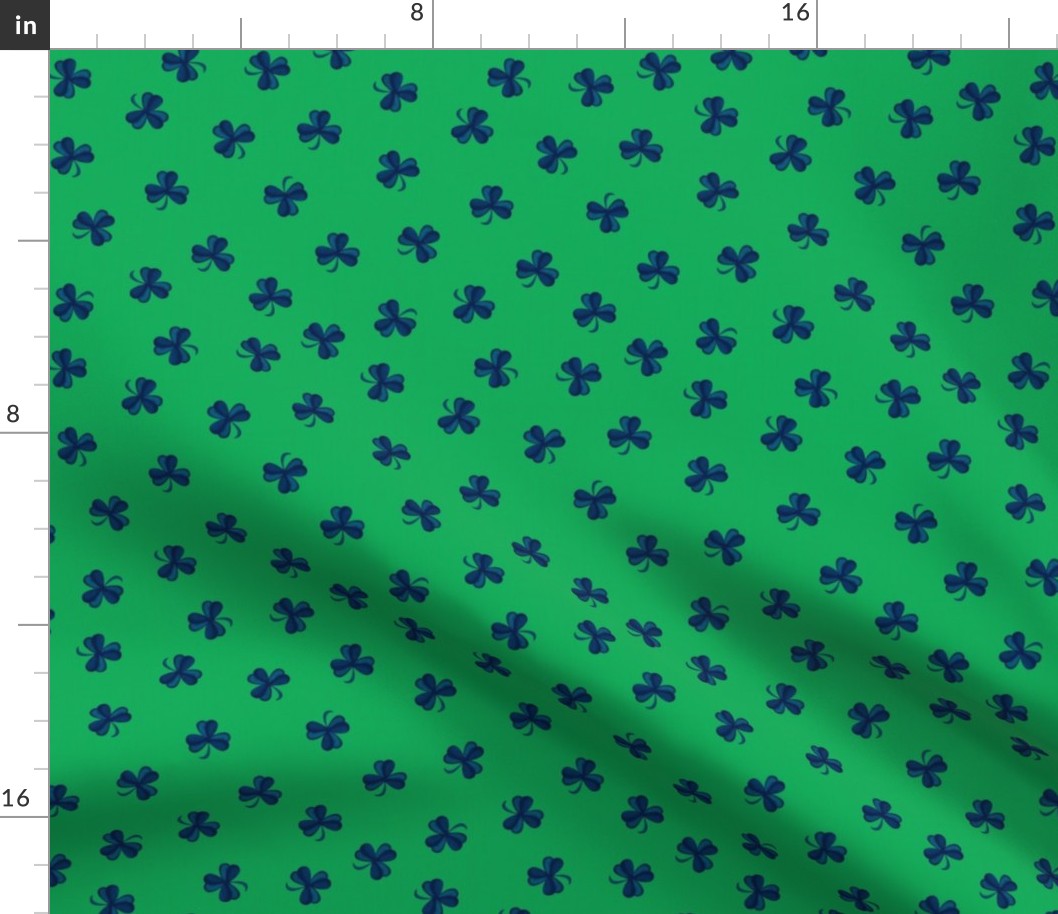 Sweet Shamrocks Navy On Bright Green Small