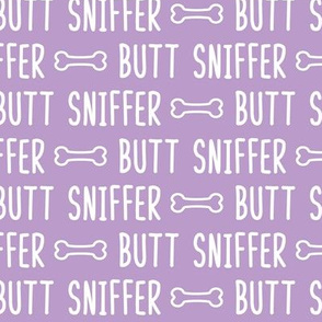 Butt Sniffer - white on sea blue- extra small scale