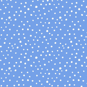 Cornflower Blue Doodle Dots