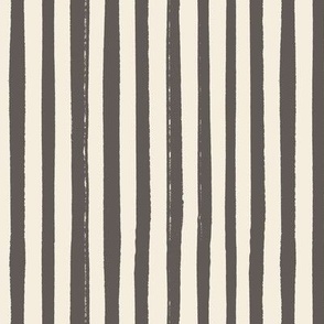 Painted Stripes - Grey  & Cream