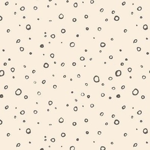 Bubbles - Dots - Cream & Grey