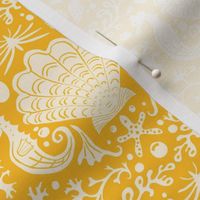 summer beach damask goldenrod yellow | small