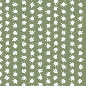 Classic vintage seamless pattern polka dot, spring grass floret texture grunge ink. White khaki olive green 