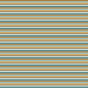 Shell Reef Stripes- Horizontal- Gold Honey Isabelline Teal Aqua Pale Turquoise- Small Scale 