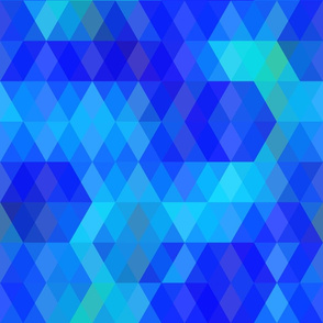 Abstract Geometric blue rhombus