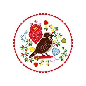 Love bird embroidery