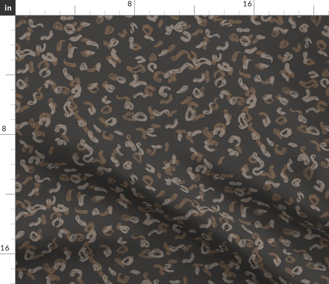 leopard panther fur design, abstract simple lines scandinavian grunge texture. Sepia, Caramel, bronze, Rust, copper tan 