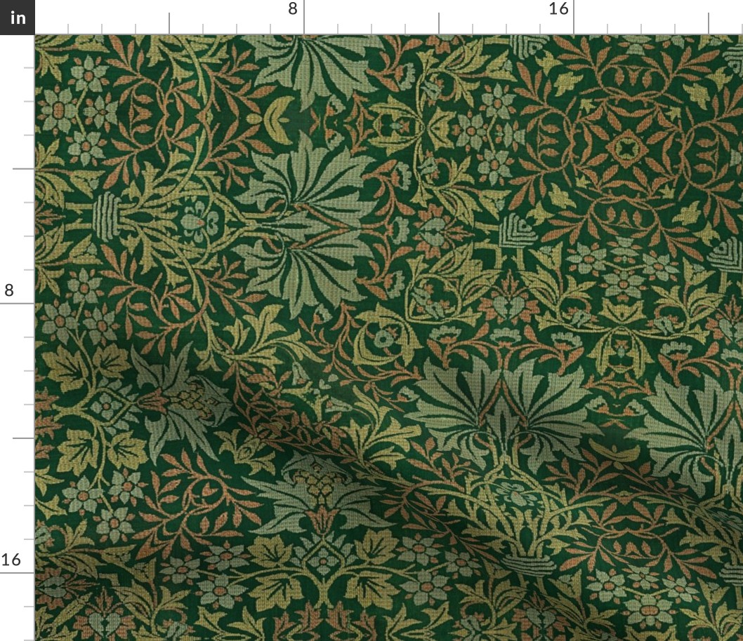 William Morris Tribute  Green Amber