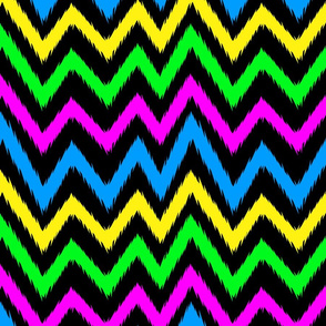 jagged chevron neon on black