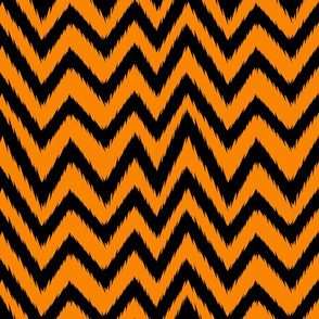 jagged chevron black and orange