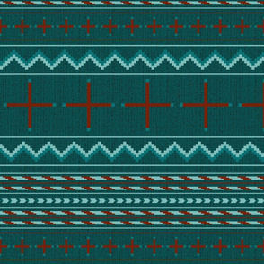 Navajo Blanket // Teal
