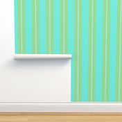 Mint and Seafoam Aqua Cabana Beach Bubble Stripes