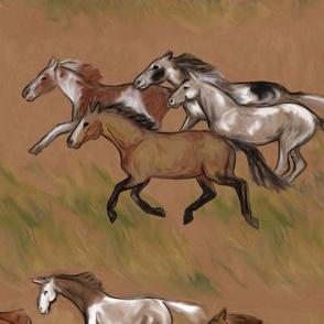 Mustang Horse Herd Medium Scale