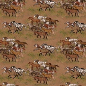 Mustang Horse Herd Small Scale