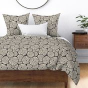 Bed Of Urchins - Nautical Sea Urchins - Charcoal Ivory Large Scale 