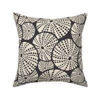 Bed Of Urchins - Nautical Sea Urchins - Charcoal Ivory Large Scale 