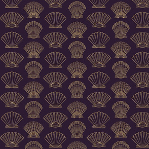 Decorative Seashells Aubergine