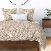 Ditsy Floral on Nude Leopard- large scale