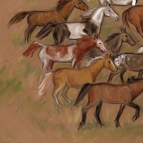 Mustang Horse Herd Two Way Medium Scale