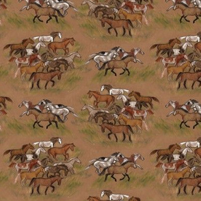 Mustang Horse Herd Two Way Small Scale