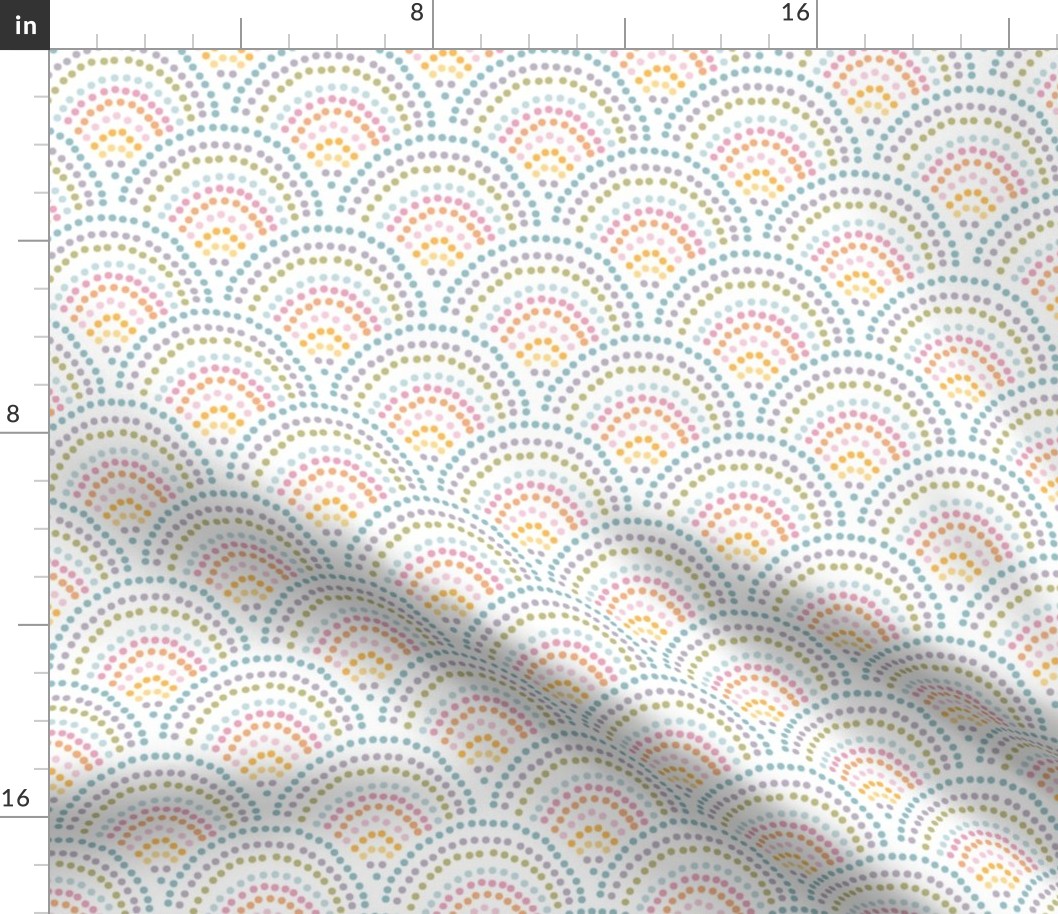 Pastel Scales on White - large scale