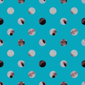 Dots on blue